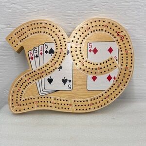 Deluxe 29 Cribbage Hardwood Cribbage Board Vintage